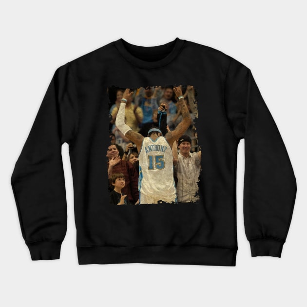 Look At The Crowd Man - Carmelo Anthony Crewneck Sweatshirt by Omeshshopart